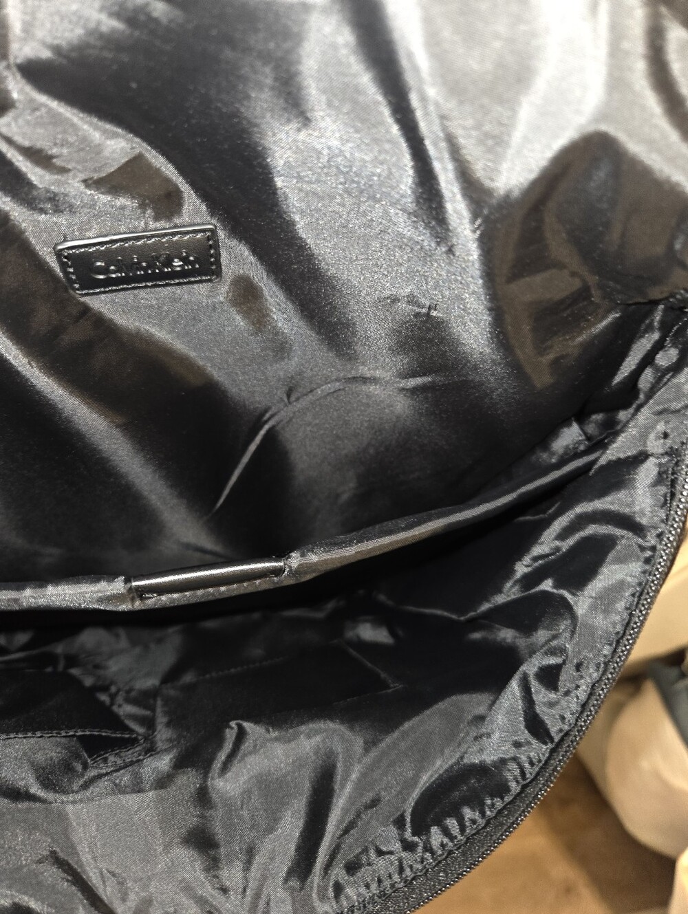 Calvin Klein Black Backpack with Faux Leather Accents - Picture 7 of 11